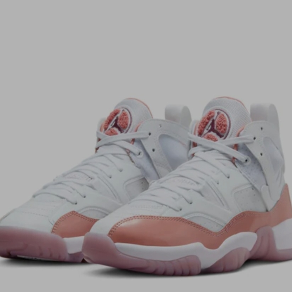 White and Pink Sneakers